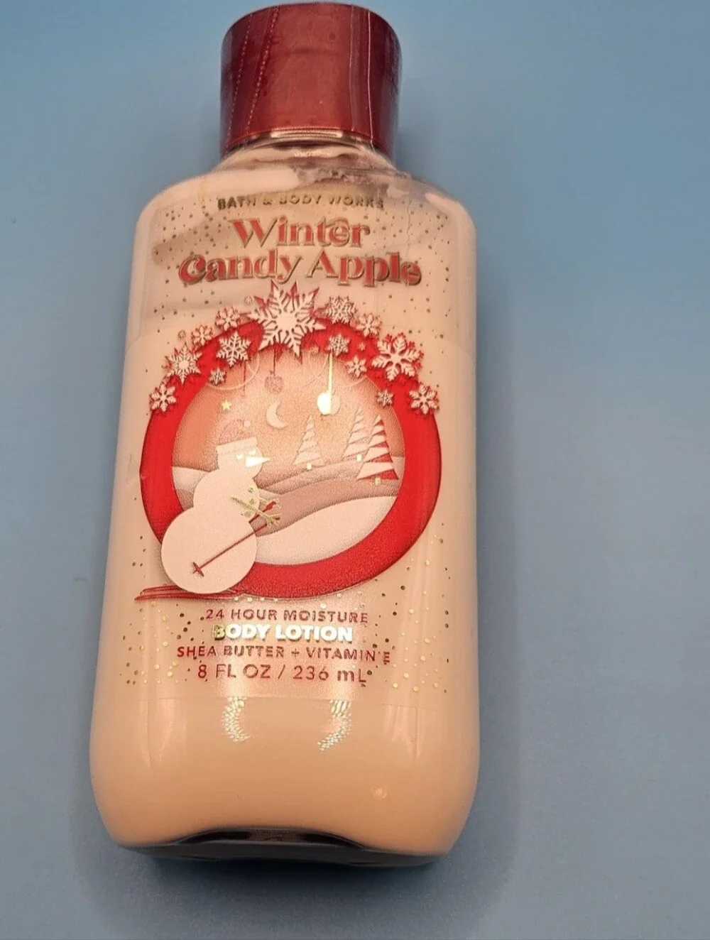Bath & Body Works Winter Candy Apple Body Lotion - Red & White